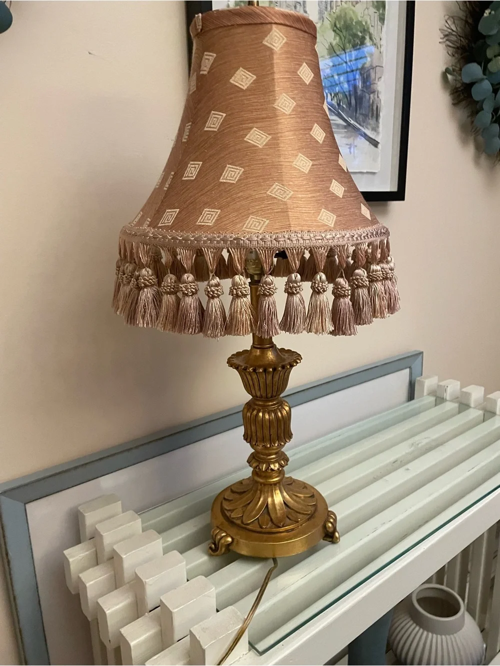 Classic Tassel Table Lamp in Gold